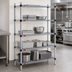Thumbnail image #3 for EAGLEbrite Quad-Adjust 4-Tier Wire Shelving Starter Unit, 48 x 24 x 74 Inches, Zinc Finish