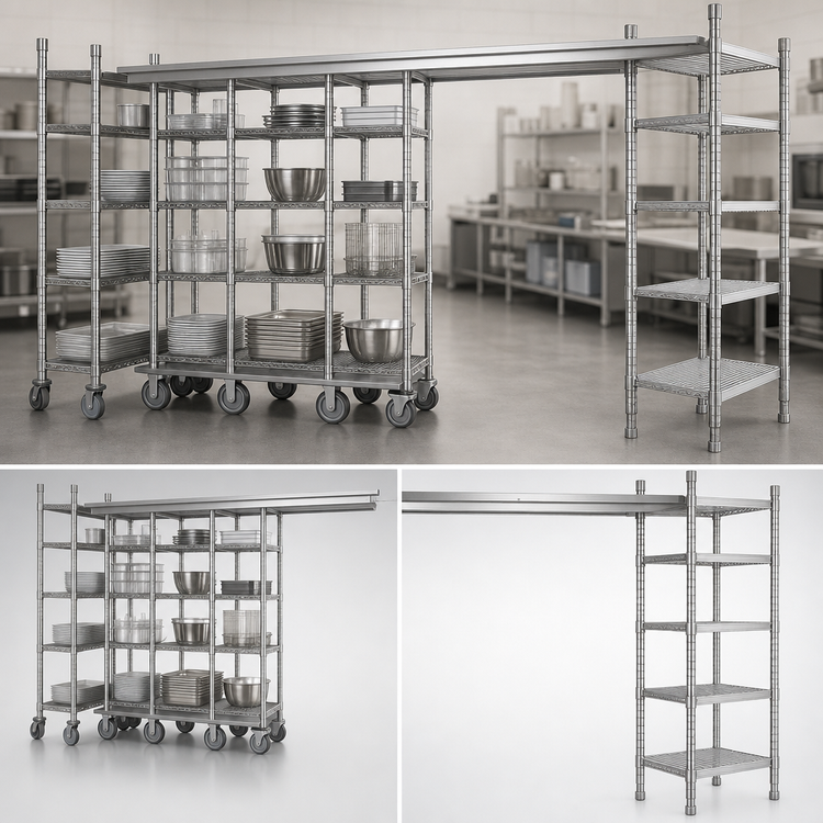 Product image #3 for Metro TOP-TRACK Super Erecta & Super Adjustable 21-Inch Top-Track Stationary End Unit Kit
