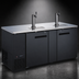 Thumbnail image #3 for 69-Inch Two-Section Draft Beer Cooler/Kegerator with 2 Dispensers, 3 Half-Barrel Keg Capacity, Flat Top and Black Exterior