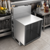 Thumbnail image #4 for BK Resources 24 x 21 Inch Top Shelf Underbar Cabinet with Flat Top and Die Wall, No-Door Base Model