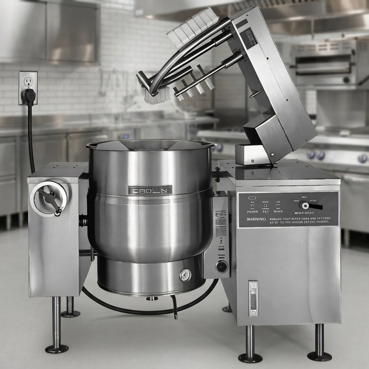 Product image #2 for Crown ELTM-80 80 Gallon Electric Tilting Steam Jacketed Mixer Kettle