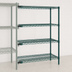 Thumbnail image #3 for Eagle Group Valu-Gard 4-Tier Add-On Wire Shelving Unit, 48W x 21D x 63H, Green Epoxy