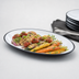 Thumbnail image #4 for American Metalcraft Black/White Oval Melamine Platter, 14 x 9 Inches