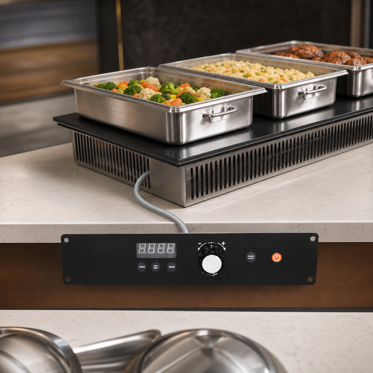 Product image #3 for DIPO Induction 400W Drop-In Buffet Warmer with Separately Mounted Digital Controls