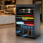 Thumbnail image #3 for Structural Concepts Oasis® B65R Refrigerated Self-Service Display Case, High-Profile, 71-5/8"W x 34-1/4"D x 61-3/4"H, Self-Contained, Black