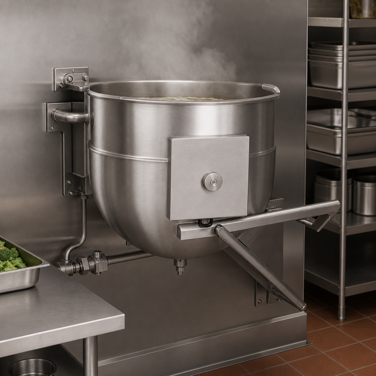Product image #3 for Legion TWWT-20 20-Gallon Direct Steam Tilting Wall-Mount Kettle