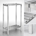Thumbnail image #3 for Channel Manufacturing Lifetime Tough DR2448-2 All-Welded 2-Shelf Channel-Style Aluminum Dunnage Shelving, 48 x 24 x 64 Inches
