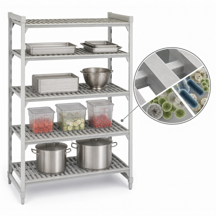 Product image #4 for Camshelving Premium 5-Shelf Vented Stationary Starter Unit, 24"W x 18"D x 72"H, Speckled Gray