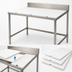 Thumbnail image #3 for Eagle Group 108 Inch x 30 Inch Boning Table with Removable Polymer Boards, Stainless Steel Frame, and 4 Inch Backsplash