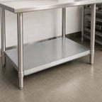 Thumbnail image #3 for John Boos GSK8-2448 48 x 24-Inch 18-Gauge Galvanized Steel Work Table Undershelf, NSF