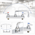 Thumbnail image #3 for T&S Brass B-1123 Deck-Mounted Workboard Faucet with 12-Inch Swing Nozzle, 8-Inch Centers