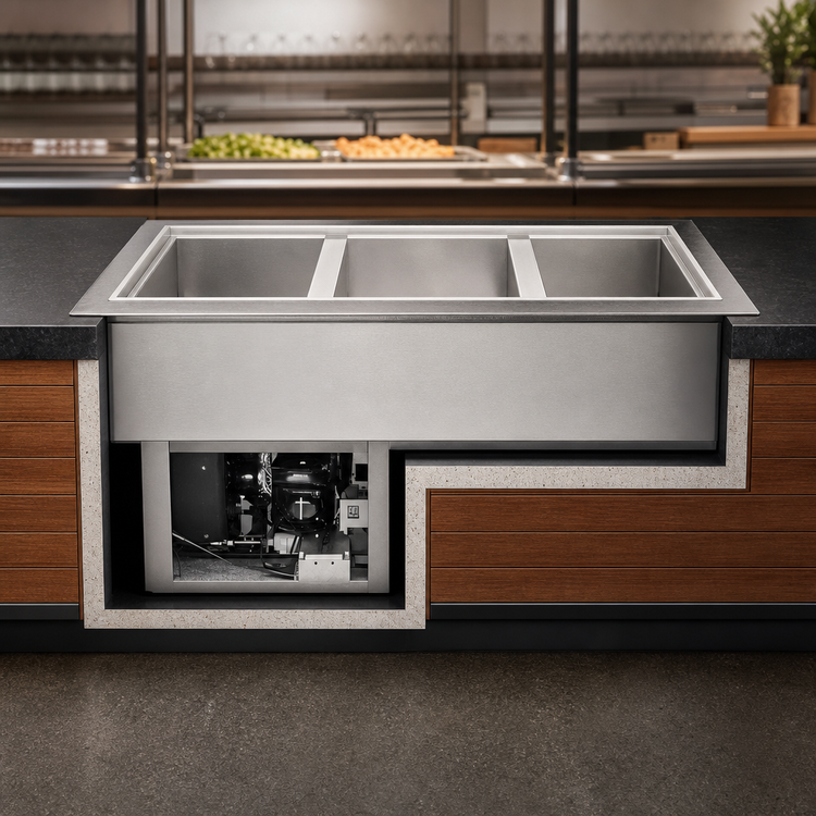 Product image #3 for Wells RCP-600 6-Pan Drop-In Refrigerated Cold Food Well