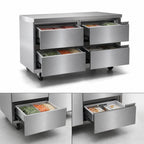 Thumbnail image #3 for Delfield D4560NP Two-Section 4-Drawer Worktop/Undercounter Freezer, 60 in. Wide, Stainless Steel, Self-Contained