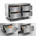 Thumbnail image #3 for Delfield D4560NP Two-Section 4-Drawer Worktop/Undercounter Freezer, 60 Inch Wide, Stainless Steel