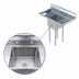 Thumbnail image #3 for Sapphire Manufacturing 54-Inch 1-Compartment Stainless Steel Sink with Left and Right Drainboards