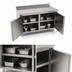 Thumbnail image #3 for John Boos 72 Inch x 36 Inch Enclosed Work Table with Cabinet Base, Hinged Doors, and 5 Inch Backsplash