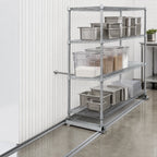 Thumbnail image #3 for Eagle Group Floor-Trak SDFT-27 27-Foot Single-Deep Anodized Aluminum Floor Track Kit for Wire Shelving