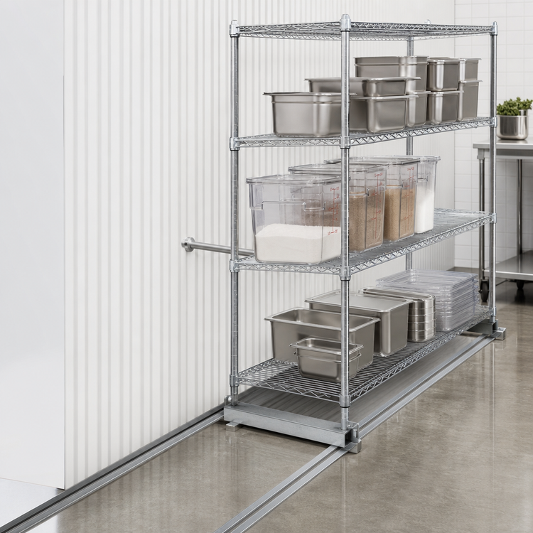 Product image #3 for Eagle Floor-Trak 27-Foot Single-Deep Floor Track Kit for Wire Shelving