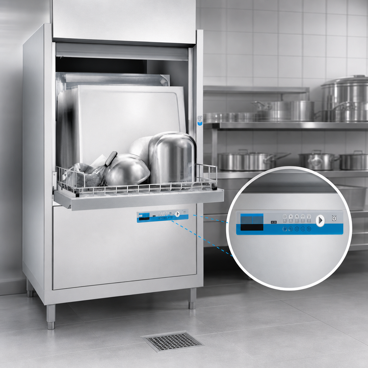 Product image #3 for MEIKO Point 2 Series Front-Loading High-Temperature Pot & Pan Washer with Built-In Booster