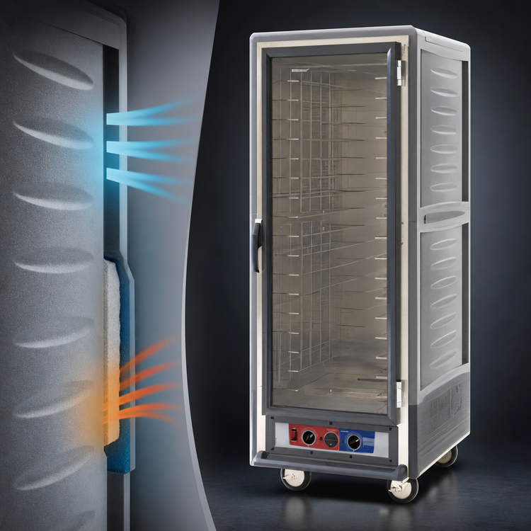 Product image #3 for Metro C5 3 Series Full-Height Moisture Heated Holding and Proofing Cabinet with Gray Insulation Armour and Clear Polycarbonate Door