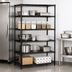 Thumbnail image #3 for Quantum Stationary Wire Shelving Starter Kit, 5 Shelves, 42W x 30D x 74H, Black Epoxy