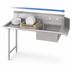 Thumbnail image #3 for John Boos Straight Soiled Dishtable with 16 x 20 x 8 Inch Pre-Rinse Sink, Left-to-Right Operation