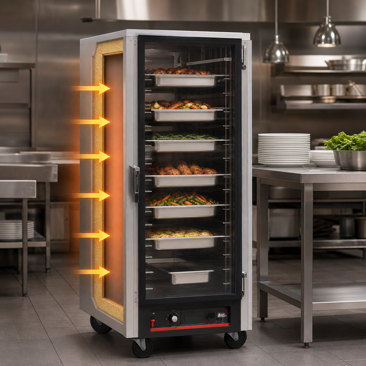 Product image #3 for hotLOGIX HL3-5 Undercounter Insulated Heated Holding Cabinet with Tempered Glass Door