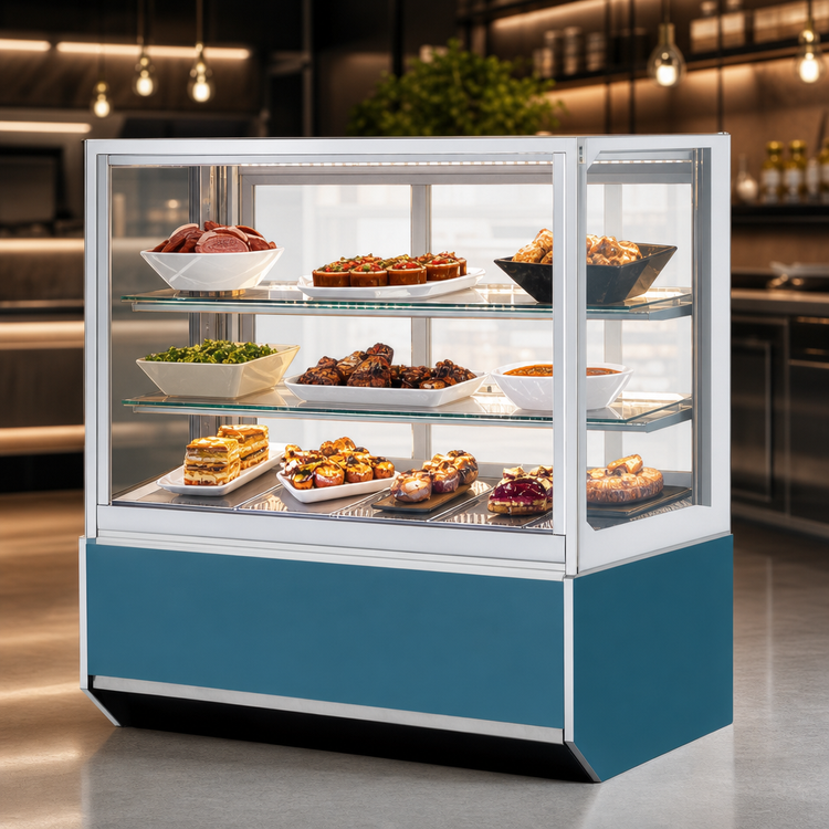 Product image #4 for Federal Industries Italian Glass Heated Display Case, 60-Inch Floor Model with 2-Tier Adjustable Shelves