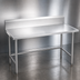Thumbnail image #3 for Advance Tabco 60-Inch W x 30-Inch D 14-Gauge 304 Stainless Steel Work Table with 10-Inch Backsplash and Open Base