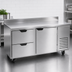 Thumbnail image #3 for Beverage-Air 67-Inch Two-Section Worktop Refrigerator with 2 Drawers and 1 Door, Side-Mount Self-Contained, R290