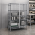Thumbnail image #3 for Metro Super Erecta qwikSLOT Stationary Chrome Plated Wire Security Cage