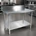 Thumbnail image #3 for John Boos Stallion Stainless Steel Cocktail Station Work Table with 5-Inch Backsplash and Adjustable Undershelf, 108 x 30 Inches