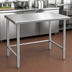 Thumbnail image #3 for Eagle Group Budget Series 144-Inch x 30-Inch Flat Top Stainless Steel Work Table with Tubular Base