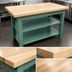 Thumbnail image #4 for John Boos Classic Country 60 x 36 x 34-3/4 Inch Wood Top Work Table with Painted Base and Two Slatted Undershelves