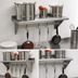 Thumbnail image #3 for Advance Tabco 72-Inch Wall-Mounted Shelf with Pot Rack, 15-Inch Deep, Stainless Steel