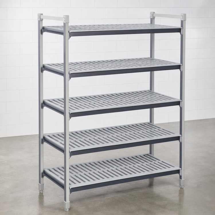 Product image #3 for Cambro Camshelving Elements XTRA 24 x 36-Inch 5-Shelf Vented Universal Shelf Kit
