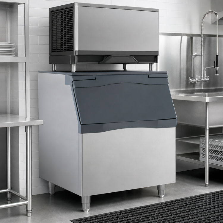 Product image #3 for Scotsman Top-Hinged Front-Opening Ice Storage Bin for Top-Mounted Ice Makers, 893 lb Capacity, 48 Inch Wide