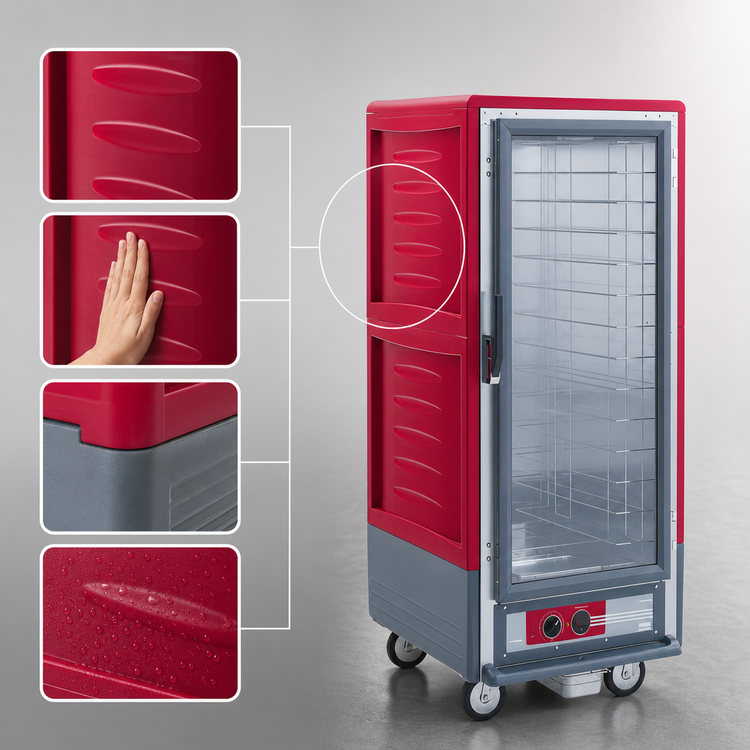 Product image #3 for Metro C5 Insulation Armour 3/4 Height Lower-Wattage Heated Holding Cabinet with Clear Door and Fixed Wire Slides