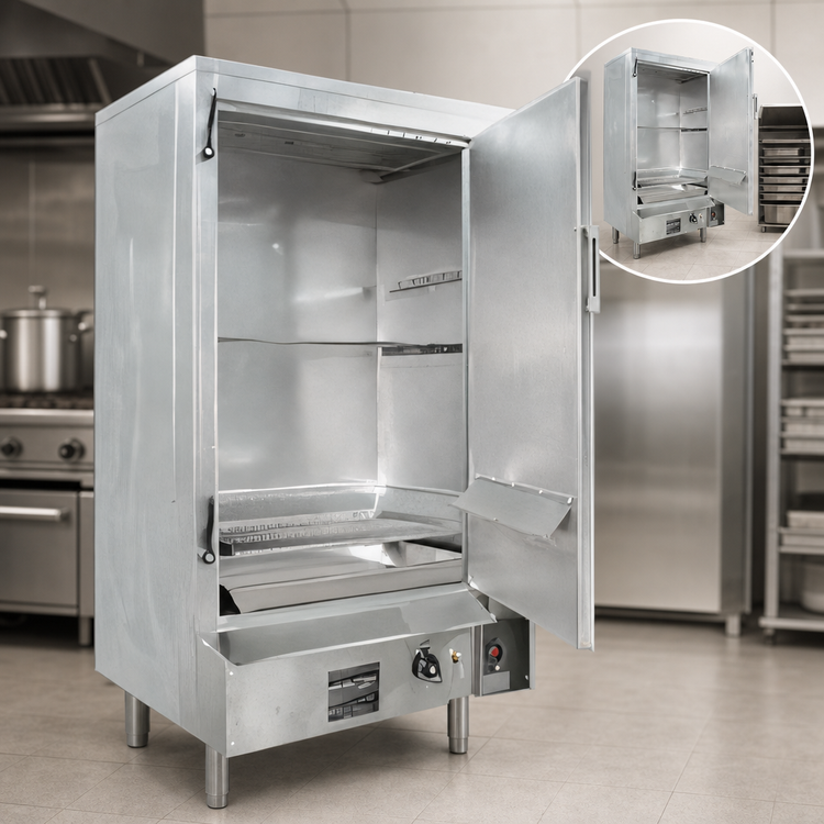 Product image #3 for Town MasterRange 36-Inch Natural Gas Smokehouse, Right-Hinged Door, Galvanized Exterior