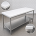 Thumbnail image #3 for Advance Tabco Poly-Vance 60 Inch x 30 Inch Poly-Top Work Table with Adjustable Undershelf