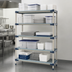 Thumbnail image #3 for MetroMax 4 5-Shelf Stationary Starter All-Polymer Shelving Unit, 60 x 24 x 74 Inches, Blue