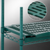 Thumbnail image #3 for QuadPlus 60 x 21 Inch Louvered Polymer Shelf Mat with QuadTruss Wire Frame, Green