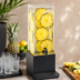 Thumbnail image #3 for Cal-Mil Midnight Bamboo 3-Gallon Square Beverage Dispenser with Drip Tray Base