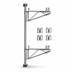 Thumbnail image #3 for Eagle Group Adjustable Post Wire Wall Mount Mid Unit for 21-Inch Deep Shelves, Stainless Steel, 54-Inch Post
