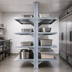 Thumbnail image #3 for 60-Inch Back-To-Back Floor-To-Ceiling Aluminum Cantilever Shelving Upright