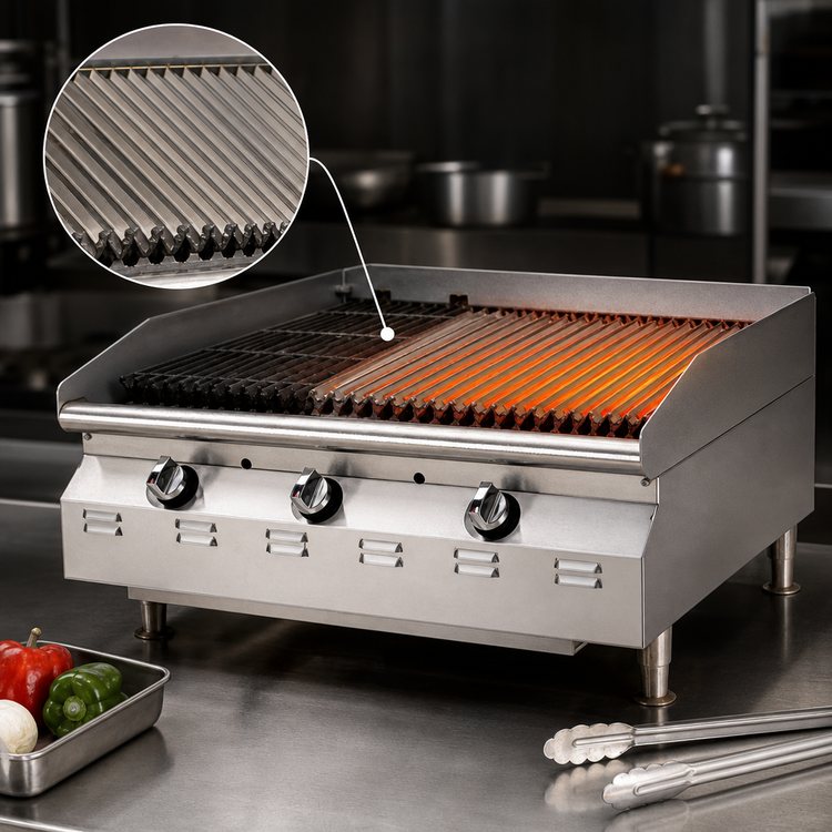 Product image #3 for Eagle RedHots Chef Line 24-Inch Natural Gas Countertop Charbroiler
