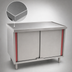 Thumbnail image #3 for Eagle Spec-Master Marine Counter Edge Enclosed Work Table with Hinged Cabinet Doors, 36W x 30D, 14-Gauge 304 Stainless Steel Top