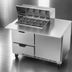 Thumbnail image #4 for Beverage-Air 48-Inch Mega Top Refrigerated Sandwich Prep Table with 2 Drawers, 1 Door, 12-Pan Top