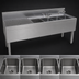 Thumbnail image #3 for Glastender Four-Compartment Stainless Steel Underbar Sink Unit with Left Drainboard, 72
