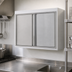Thumbnail image #3 for Eagle Group WCH-42 Wall-Mounted Stainless Steel Wall Cabinet with Hinged Doors, 42-Inch W x 15-Inch D x 28-Inch H